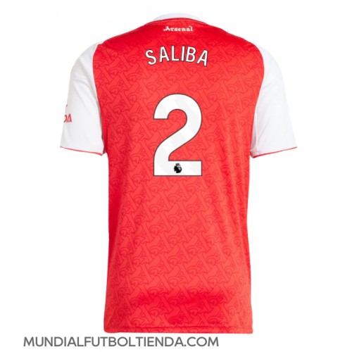 Camiseta Arsenal William Saliba #2 Primera Equipación Replica 2025-26 mangas cortas Camiseta Arsenal William Saliba #2 Primera Equipación Replica 2025-26 mangas cortas